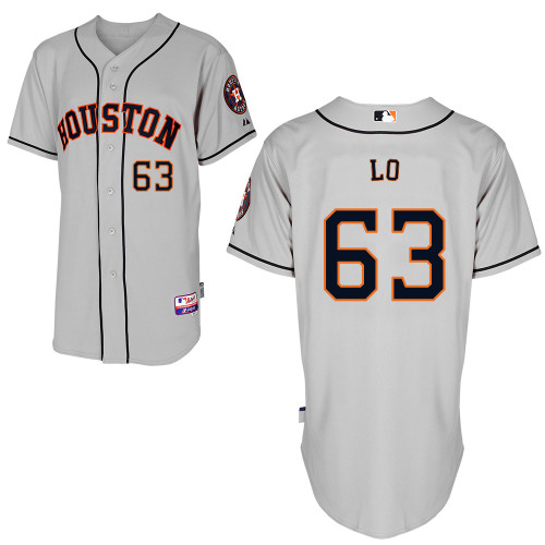 Chia-Jen Lo #63 MLB Jersey-Houston Astros Men's Authentic Road Gray Cool Base Baseball Jersey